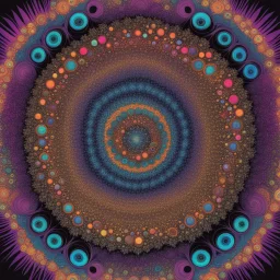 hip hop physchedelic fractal circles for an album cover