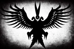 wings, freaky crazy evil eye with wings, laughing, flying, satan wings, dark, terror, horror