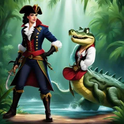 Captain Hook gender swap: confronting the crocodile