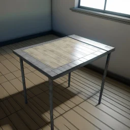 Generate an image of a table. The background should be slightly blurred.