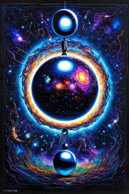 Cosmic Wrecking Ball; Neo-surrealistic Optical Art