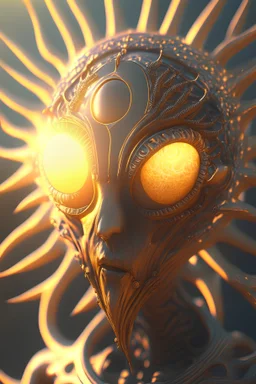 Sun alien, 3d render, octane render, intricately detailed, cinematic, trending on artstation