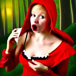 flirty red riding hood hungrily throating my gherkin