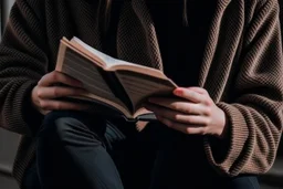 Someone reading a book.