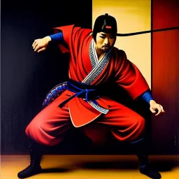 Portrait of 'Hatori Hanzo',ninja suit,huriken,painting by Earl Norem,Caravaggio,simon Bisley,frazetta,Howard,西嘛哒, evan lee, Vallejo,kelly oil on canvas, cinematic composition, extreme detail,fit full body inside picture,8k