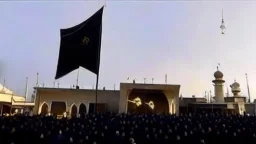 black flag raised at razavi shrine in mashhad echoing prophetic hadith about khorasan,