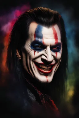 text "MOTLEY CRUE", head and shoulders portrait, Motley Crue Count Dracula - well-shaped, perfect figure, perfect face, laughing, a multicolored, watercolor stained, wall in the background, professional quality digital photograph, 4k, 8k, 32k UHD, Hyper realistic, extremely colorful, vibrant, photorealistic, realistic, sharp, highly detailed, professional quality, beautiful, awesome, majestic, superb, trending on artstation, pleasing, lovely, Cinematic, gorgeous, Real, Life like, Highly detailed