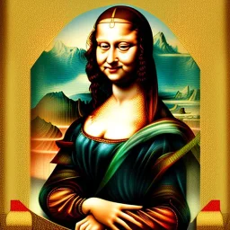 Monalisa wearing a saree, hyper realistic photograph