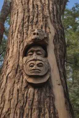 Carved out in a tree, "just be yourself"