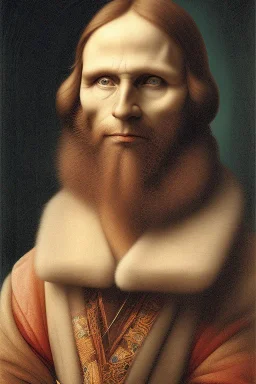 Portrait of matti nykänen. painted by davinci.