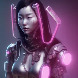 Front avatar image, cyberpunk Asian woman, rabbit mask, black pink color, highly detailed, concept art, smooth, unreal engine 5, god rays, ray tracing, RTX, lumen lighting, ultra detail, volumetric lighting, 3d, finely drawn, high definition, high resolution.