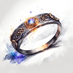 watercolor drawing of Slavic magic ring, ring on a white background, Trending on Artstation, {creative commons}, fanart, AIart, {Woolitize}, by Charlie Bowater, Illustration, Color Grading, Filmic, Nikon D750, Brenizer Method, Perspective, Depth of Field, Field of View, F/2.8, Lens Flare, Tonal Colors, 8K, Full-HD, ProPhoto RGB, Perfectionism, Rim Lighting, Natural Lighting, Soft Lighting, Acc