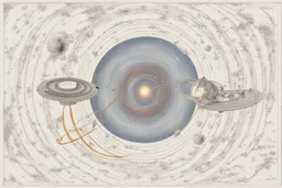 A drawing of the star's journey in space