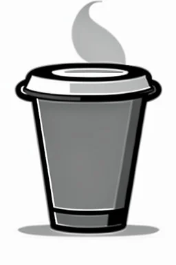 black and white coffee cup logo