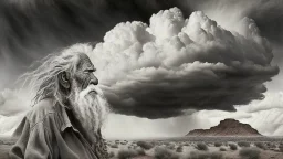 old bushman draw in a big cloud