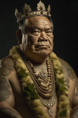 portrait of skinny imperial Samoan king