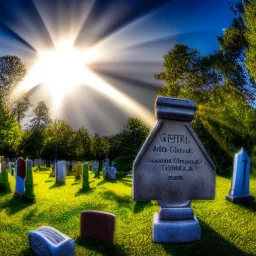 A pet cemetary , masterpiece, god lights,god rays,cianoscuro light,tilt shift,lens flare,spherical lens,fisheye 4mm focus