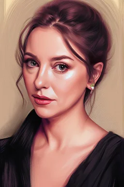 Extremely rich female actress portrait