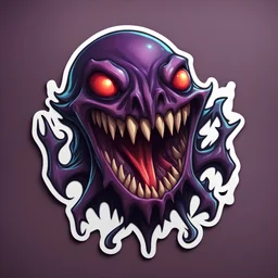 Nightmare Devourer in sticker 3d cartoon art style