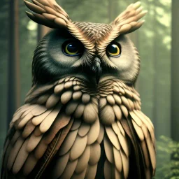 intricate details, realistic, octane, unreal engine, portrait, natural lighting,shiny, Photorealism, High detail, Hyper realistic Owl in forest, macro lens blur,sharp focus,masterpiece trending by artstation