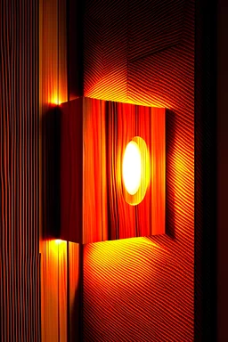 led, lamp, wood, picture, decoration