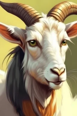 Make a goat but face should be girl
