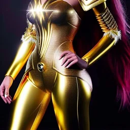 Ultra detailed fullbody Portrait in oil on canvas of sexy busty female characters with Gold Armor,helmet,-Saint seiya style,extremely detailed digital painting,ultrarealistic skin,intense stare, extremely detailed face, crystal clear eyes, mystical colors ,perfectly centered image, perfect composition, rim light, beautiful lighting,masterpiece ,8k, stunning scene, raytracing, anatomically correct, in the style of Simon Bisley and Ohrai Noriyoshi and robert e howard and Steve Jung and Wizyakuza