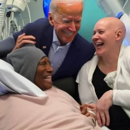 joe Biden laughs at cancer patients in hospital