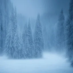 winter landscape, ice field, crystals, surreal, dreamlike, foggy, lost in the woods