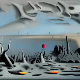 sureal landscape by yves tanguy and dr seuss