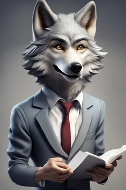 a good humanized wolf who can help in reading a document