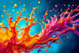 a colorful splash of steampunk bubbles , amazing splashscreen artwork, photoshop bubble art, liquid painting, swirling paint colors, ink splash, physics splashes of colors, colorful swirls of paint, paint splashes, swirling paint, painting of splashing water, splashes of liquid, cgsociety saturated colors, trend on behance 3d art, HDR, UHD, 64K, highly detailed, (digital art:1.3), intricate, (highly detailed:1.3), digital painting, artstation, concept art, illustration, (sharp focus, Unreal Engi