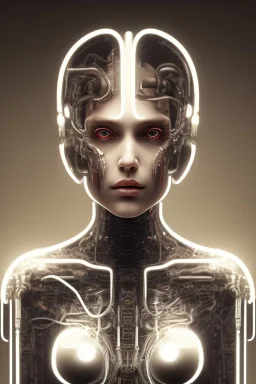 cyberpunk, head, women, portrai, tron, cyborg, robot, cyborg, white hair, seven , perfekt, real, dream, hr giger