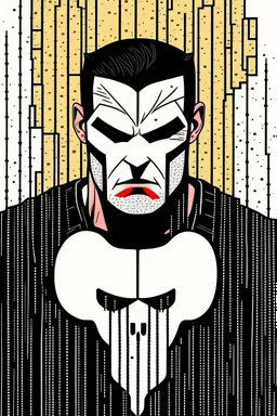 punisher sku;; in the style of Hiroshi Nagai