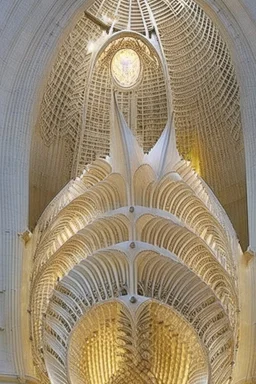 a cathedral in a vertical Nautilus shell by artist "Dorian Haqmoun"