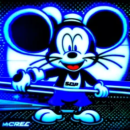 El ratón mikey chibi colorido