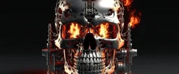 4K. REALISTIC FULL DETAILS. LOGO EMISSION DE RADIO HARDROCK FIRESTARTER TERMINATOR.