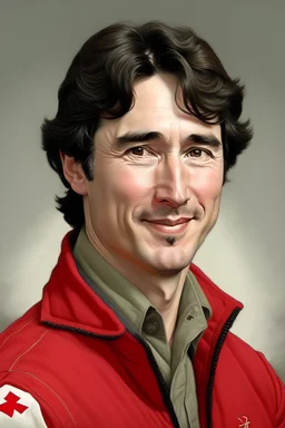 Portrait of Justin Trudeau as a Chinese revolutionary party member