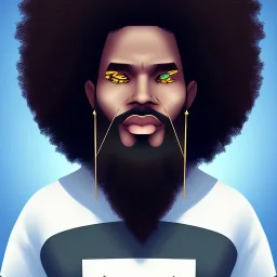 afro vampire with muslim beard