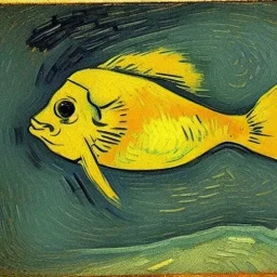 Portrait of a fish by Van Gogh