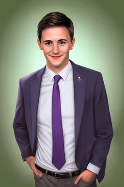 pretty young male politician gay portrait