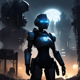 [post-apocalyptic nurse, dirty dust shadows, glowing lights] As she neared the heavily fortified complex, the imposing silhouette of the dark robot HQ loomed before her. She took a deep breath, suppressing the flicker of fear that threatened to rise within her. She had trained for this moment, honing her acting skills, studying the patterns of the robots' behavior, and assimilating herself into their cold and calculated world. With her disguise intact, Nancy navigated the maze-like corridors of