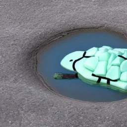 turtle and iceberg and penguin