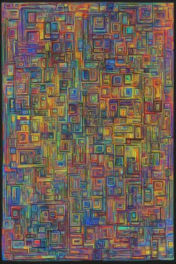 geometry organizes quantum coherence; Optical Geometric Cubism with a background of novel colors and patterns inspired by Kandinsky