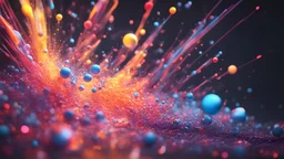 light reflections x-particles 3D cinema 4D redshift colorful
