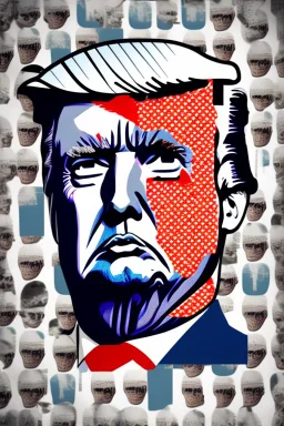 donald trump face in graphic style popart