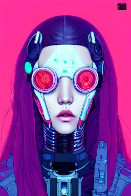 portrait painting of a cyberpunk olivia hye from loona, sharp focus, award - winning, trending on artstation, masterpiece, highly detailed, intricate. art by josan gonzales and moebius and deathburger