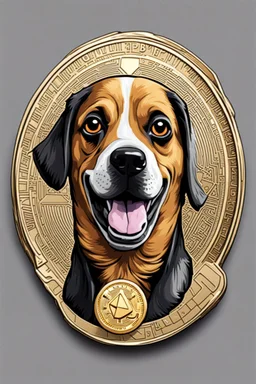 dog meme crypto coin design