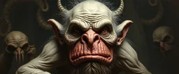 sad troll lurks here.., painted by Rembrandt, Escher and Giger