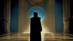 a young boy standing in front of a wall, a detailed matte painting, unsplash, process art, cinematic blue lighting, film still of luke skywalker, krypton, grainy footage, ceiling hides in the dark, hd screenshot, neverending story, thor, cinestill colour, light over boy, teaser, adam a man that is standing in front of a curtain, egyptian art, by Juan O'Gorman, flickr, 1 9 8 0 s sci - fi movie, cute boy, jeweled costume, of a shirtless, pits, photograph credit: ap, disney 1 9 9 0, 2995599206, a